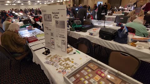 Saintjerome's table at the Sprinfield Coin Show! Ballet Wallets and a little Silver, 3-26-23