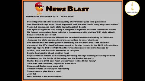 News Blast von Dr. Enoch - 16.12.2020