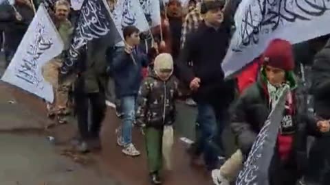 Islamic extremists march in Netherlands. Geert Wilders will have a lot to work on.