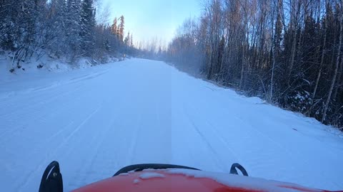 Alaska sled riding