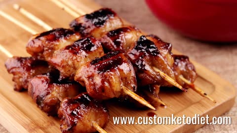 Keto BBQ Chicken Kabobs