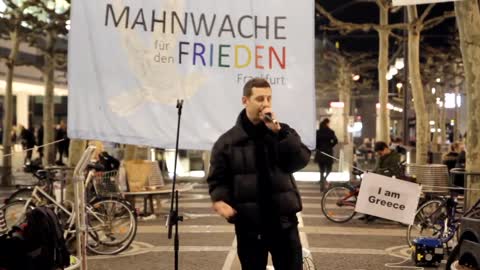 Franky Müller über 'Wettbewerb, Konditionierung, Innerer Wandel' | 09.03.2015 @ Mahnwache für den Frieden in Frankfurt