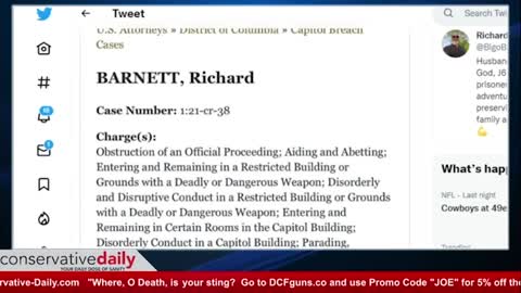 Conservative Daily: Unbelievable, January 6 Prisoner Richard Barnett Found Guilty