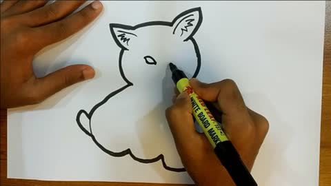 How to Draw a Cat - Cute Cat Drawing - Easy steps to Draw a Kitten.