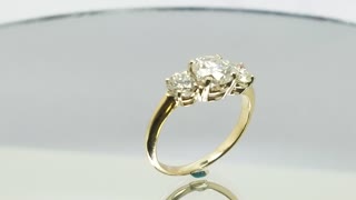 Custom 3 Diamond Engagement kRing