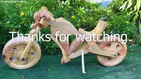 Build A Wooden Large Displacement Motorcycles Ratio 1-1 __Amazing Woodworking Ideas And Skills.