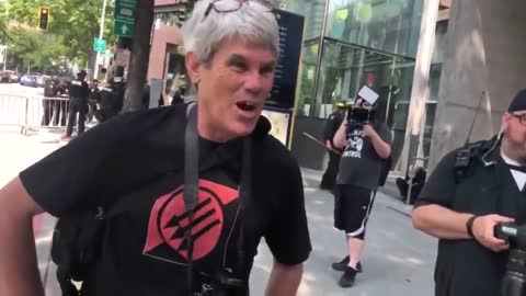 I Confront Man Taking Pictures For AntiFa At Seattle Rally Against Left Wing Violence