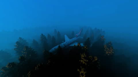 Plane in the middle of the forest