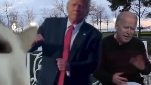 Trump dancing ft. Biden drumming