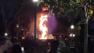 Animatronic dragon catches fire during Disneyland show