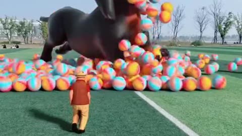 Monkey playing football 💪 🐒 very funny video amazing 🤩