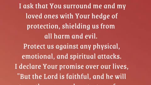 PRAYER FOR PROTECTION
