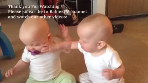 Funniest TWIN Baby Girls Fighting Over Pacifier