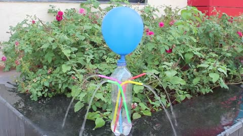 Science Pressure fountain with balloon