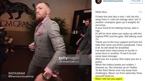 Conor McGregor Opens Up About Nate Diaz Upset