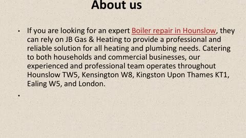 Get The Best Boiler repair in Hounslow.