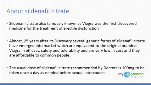 Is Buying Sildenafil Citrate Online, A Good Option?