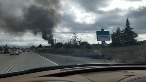 Silicon Valley Fire on Hwy 85