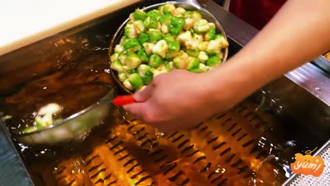 Korean street dish featuring incredible ability of fish cake master