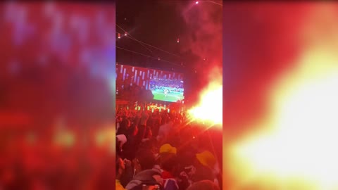 NEVER WIN HAPPIER: Australian Fans Celebrate Victory Against Denmark In Wold Cup Match