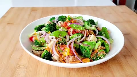 Vegan Power Packed Salad | Healthy High Protein Salad | Dish & Devour