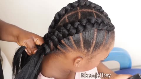 😱 Easy Crochet Braids Hairstyle For Beginners !! Two Crochet Braid Hairstyle / Nkemjeffrey