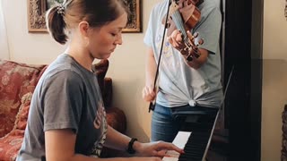 Playing My Yamaha Clavinova CLP-785 | Loch Leven Castle with the Violin