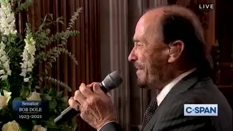Lee Greenwood sings "You'll Never Walk Alone" at funeral for Bob Dole