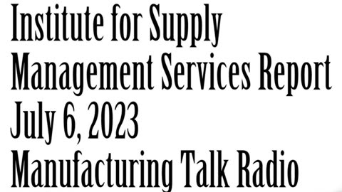 Manufacturing Talk Radio, Institute For Supply Management Services Report