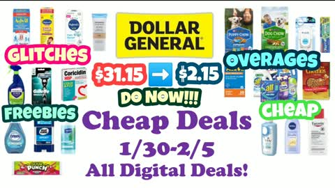 Dollar General Couponing 1/30/22-2/5/22