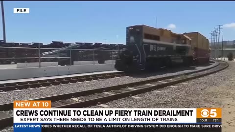 DEI'S SUCESSES CONTINUE...Crews continue to clean up fiery train derailment