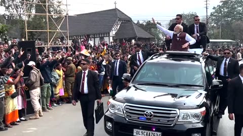 Meghalaya, Music & Modi _ Exceptional welcome for PM Modi during roadshow in Shillong