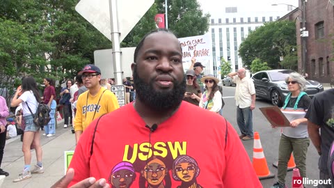 Atlanta protestors line up outside of City Hall hours before council meeting