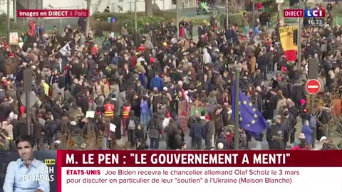 "Si demain, il y a un blocage du pays, ce sera de la faute du gouvernement" Marine Le Pen