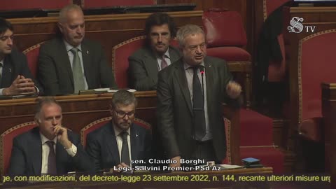 🔴 Sen. Claudio Borghi in Aula: dichiarazione di voto della Lega sul decreto "aiuti ter" (16/11/2022)