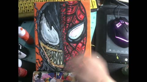 Venom spider half and half