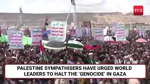 Dramatic Footage As Sea Of Pro-Palestine Protesters Flood Yemen Streets; 'Until Gaza Wins'