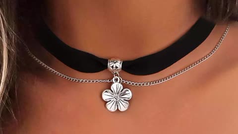 Floral Double-Layered Choker Necklace