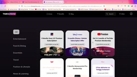 Times Prime 1 Year Membership @Rs.1 if you have a Visa Credit Card | Check Your Card Now