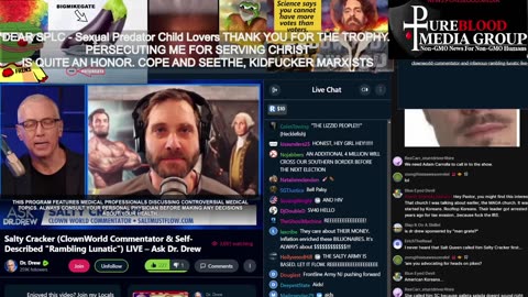 Salty Cracker interview with Dr. Drew with SALTY ARMY in the chat captured!