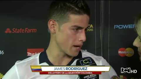 Reporter James Rodriguez was beautiful ladies ' blooper ' during interview
