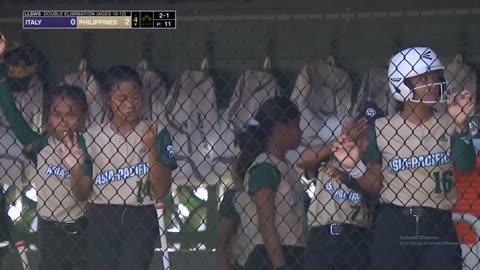 Little League Softball World Series for the Philippines to up-set the Italians