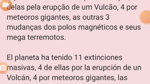 11 extinções maciças. 11 extinciones masivas. 11 massive extinctions.