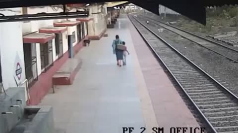 Blind Mother's son fallen on railway track and how he saves?