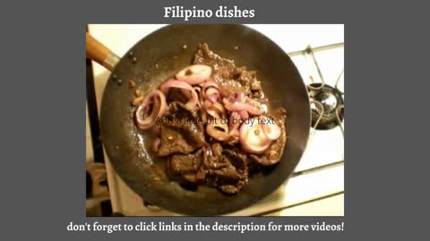 Filipino dishes - Bistek tagalog
