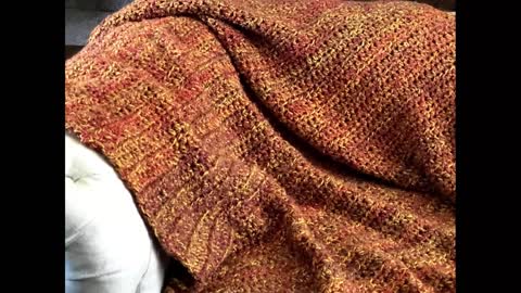 EASY Crochet Throw Blanket : Beginner Friendly : Autumn Throw Blanket