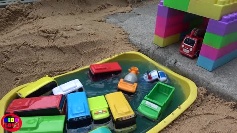 Trucks, Excavators & Cars toy for kids with Tayo The Little Bus toys play!