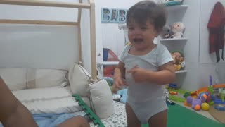 Dad and Baby Laughing Together