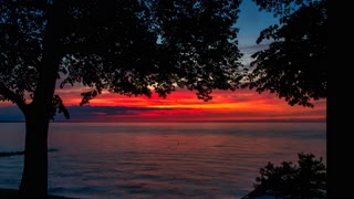 Sunset Over Cedar Point, from our yard, Mitiwanga, Huron, OH, June 5, 2020 (best viewed in 4k 2160p)