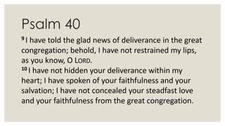 Psalm 40 Devotion